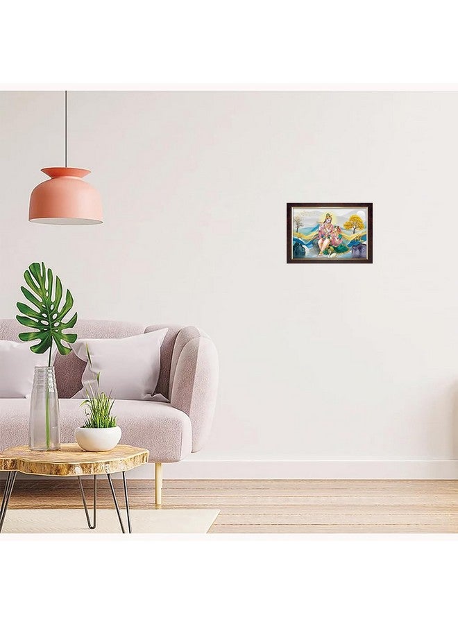 Dharvika Innovations Dharvika Innovations Radha Krishna Photo Frame Big Size Home Decoration with Sparkle Coated Lamination (14x20 Inch) - 20513 - Image 4