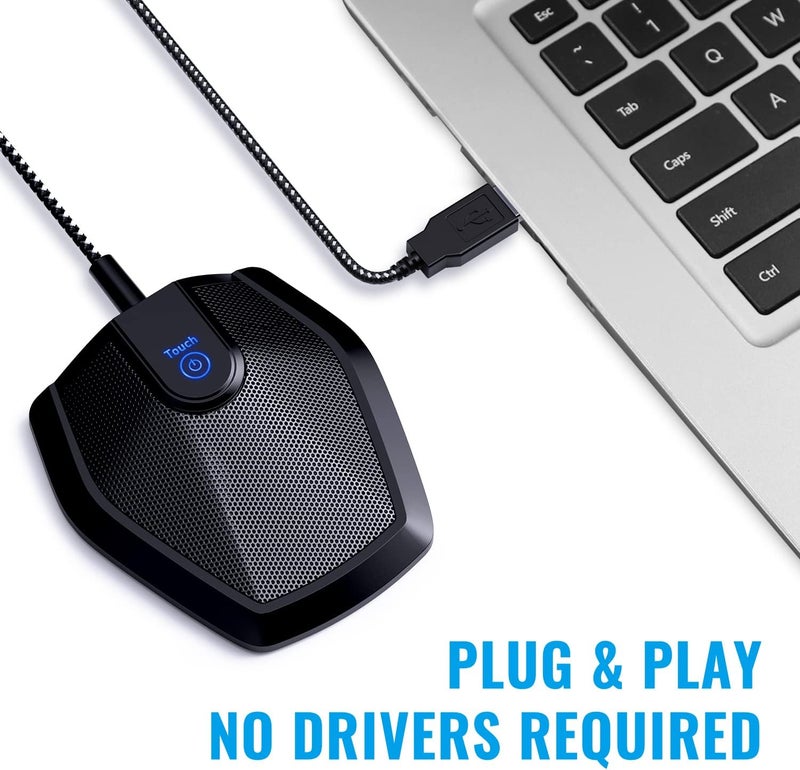 تونور ميكروفون مؤتمر USB من TONOR، ميكروفون مكثف متعدد الاتجاهات لأجهزة الكمبيوتر لمؤتمرات الفيديو، التقاط صوت محسّن، تسجيل، فصول عبر الإنترنت، كاتب محكمة، تشغيل وتوصيل فوري متوافق مع Mac OS X وWindows PC - Image 4