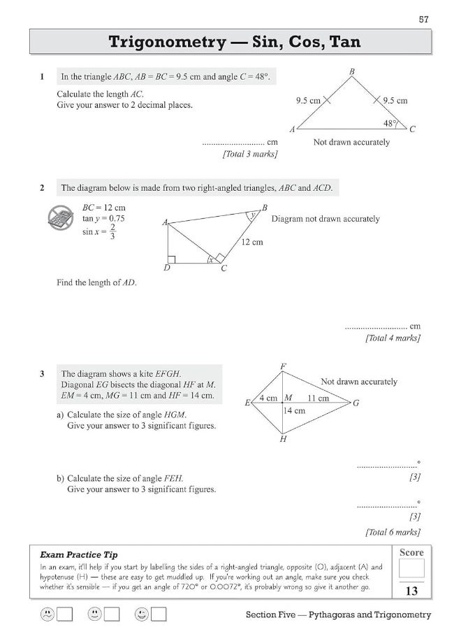Grade 9-4 AQA Level 2 Certificate: Further Maths - Exam Practice Workbook (with Ans & Online Ed)