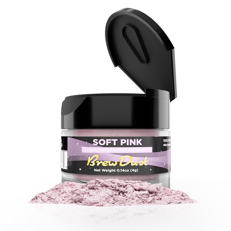 Bakell Brew Dust - Soft Pink (4g) | Edible Shimmery Drink Glitter for Beverages, Drinks & Cocktails - Image 1