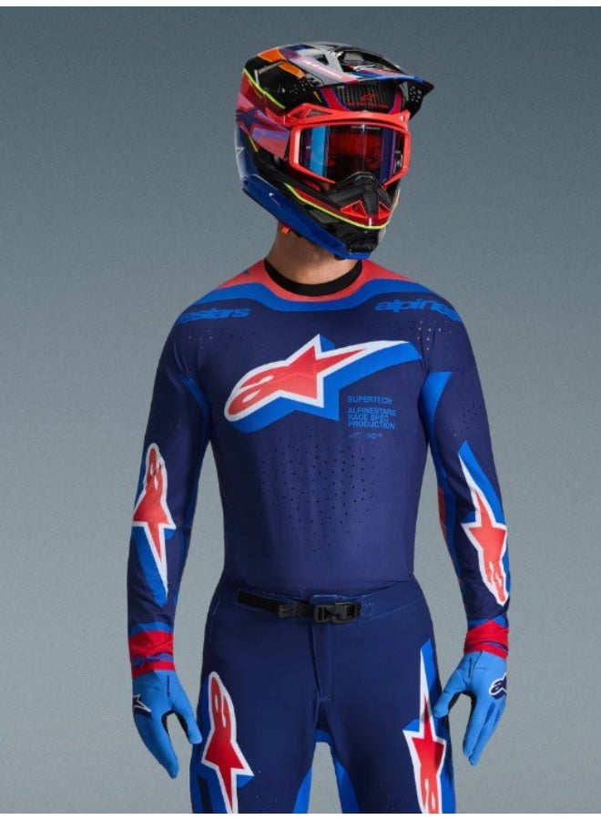 ALPINESTARS SUPERTECH Vista Jersey Vista Dark Navy/Hot Coral/Cobalt - Image 1