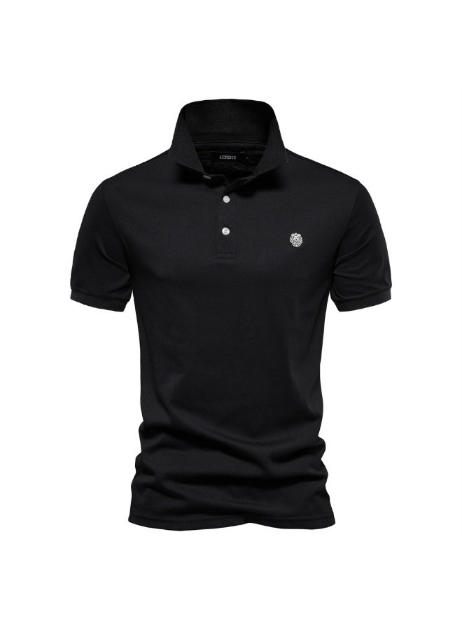 2024 Spring/Summer New Men's Cotton Polo Shirt with Collared Design (European Size)