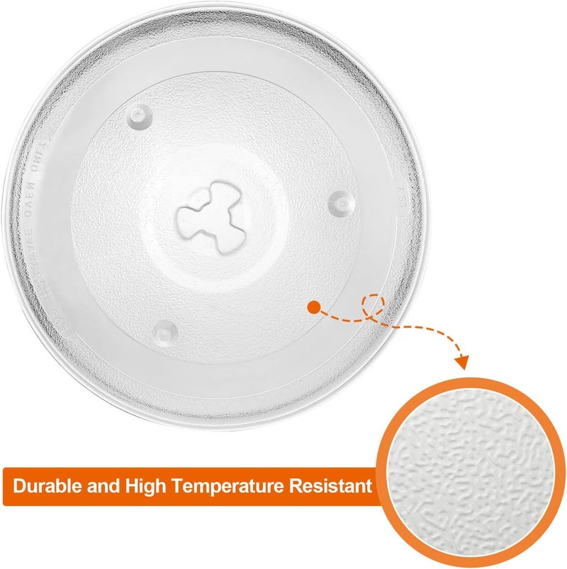 JMIATRY Microwave Turntable Glass Plate, 270mm Microwave Plate Replacement with 6 Fixers, Microwave Glass Plate with Turntable Ring and Support - Image 3