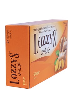 LOZZYS Lozzys Ginger, Fast Effective Relief from the Symptoms of Sore Throats, 24 Lozenges  - Image 2