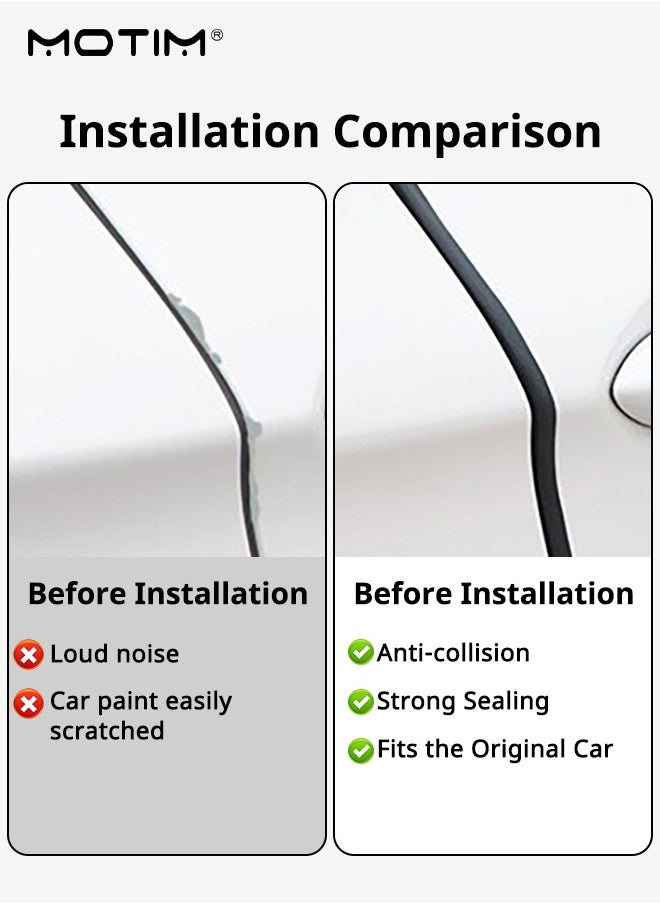 Motim 16.4 Ft/5M, B Shape Universal Self Adhesive Car Rubber Weather Draft Seal Strip, Anti-Collision Noise Seal Strip, Dustproof Protection, Car Door Edge Trim Seal Strip Weather Stripping  - Image 3