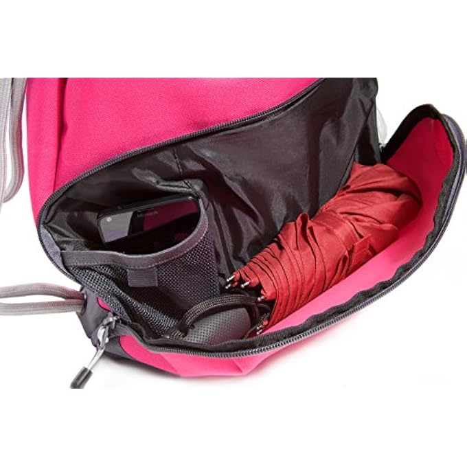rayihni Gym Bag Swim Bag  Drawstring Backpack  Waterproof  Strong stitching and thick cords  Handy zipped wet pocket and shoe compartment  Suitable for Adults and Kids Holiday Swimming Red - Image 4