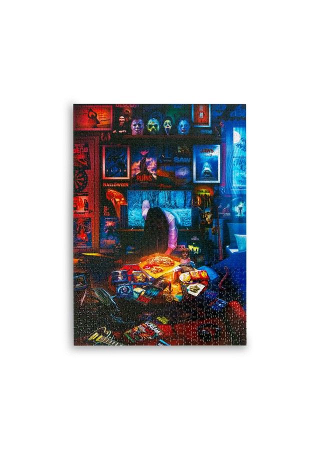 Toynk House Of Horrors And Scary Movies 1000 Piece Jigsaw Puzzle By Rachid Lotf ; Interactive Brain Teaser Board Game For Adults Educational Toys & Games ; 28 X 20 Inches - Image 4