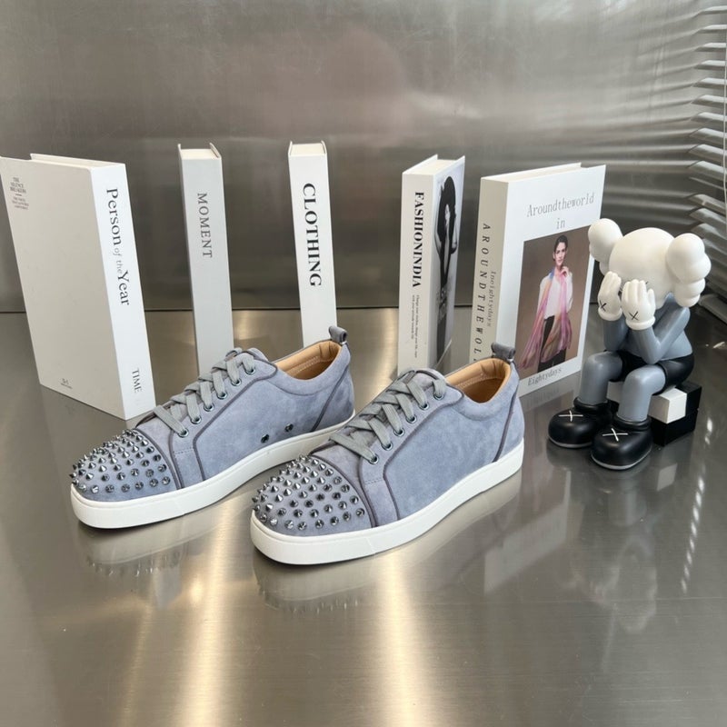 Men's Fashion Skateboarding Shoes with Studs, Breathable Flat Casual Sneakers, Unisex Low-Top Lace-Up Shoes
