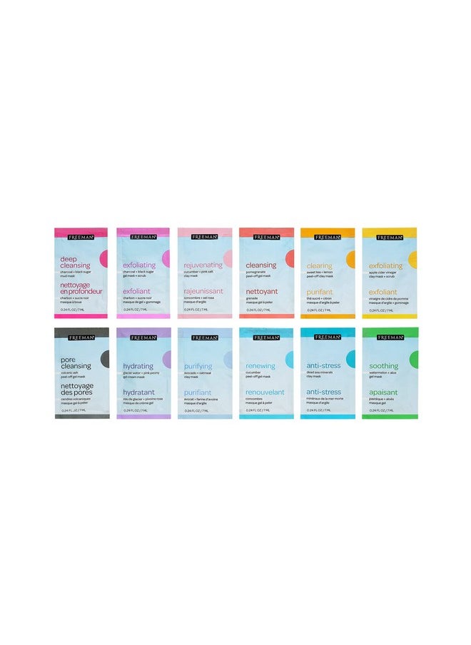 Freeman - Limited Edition Mask & Chill Self Care Skincare Mask Holiday Kit Face Masks To Exfoliate Hydrate Relieves Stress And Refines Pores Facial Mask Variety 12 Piece Gift Set - Image 1