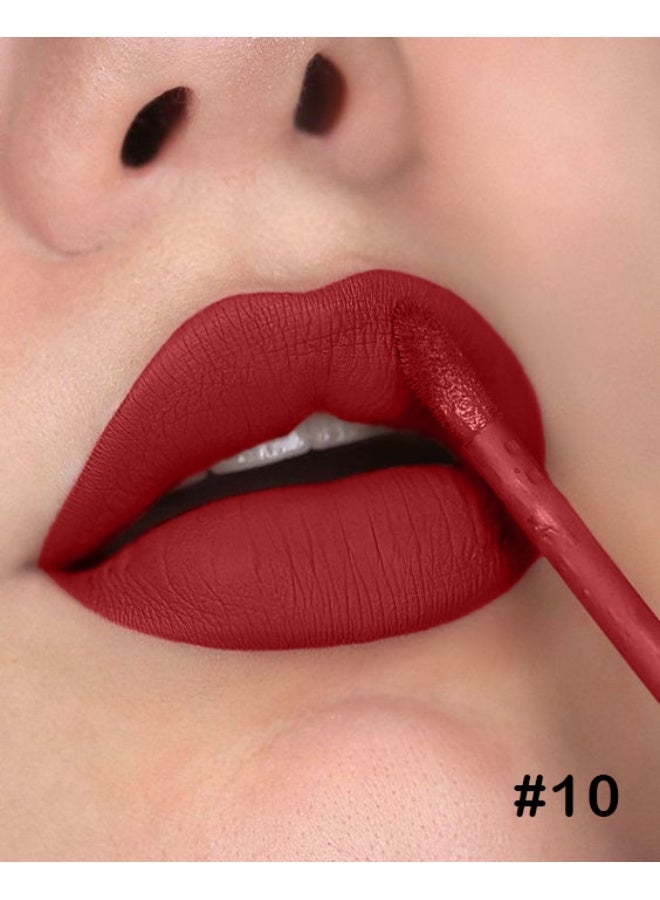 Voloria Velvet Matte Liquid Lipstick #10 – Long-lasting, Soft Matte Finish - Image 2