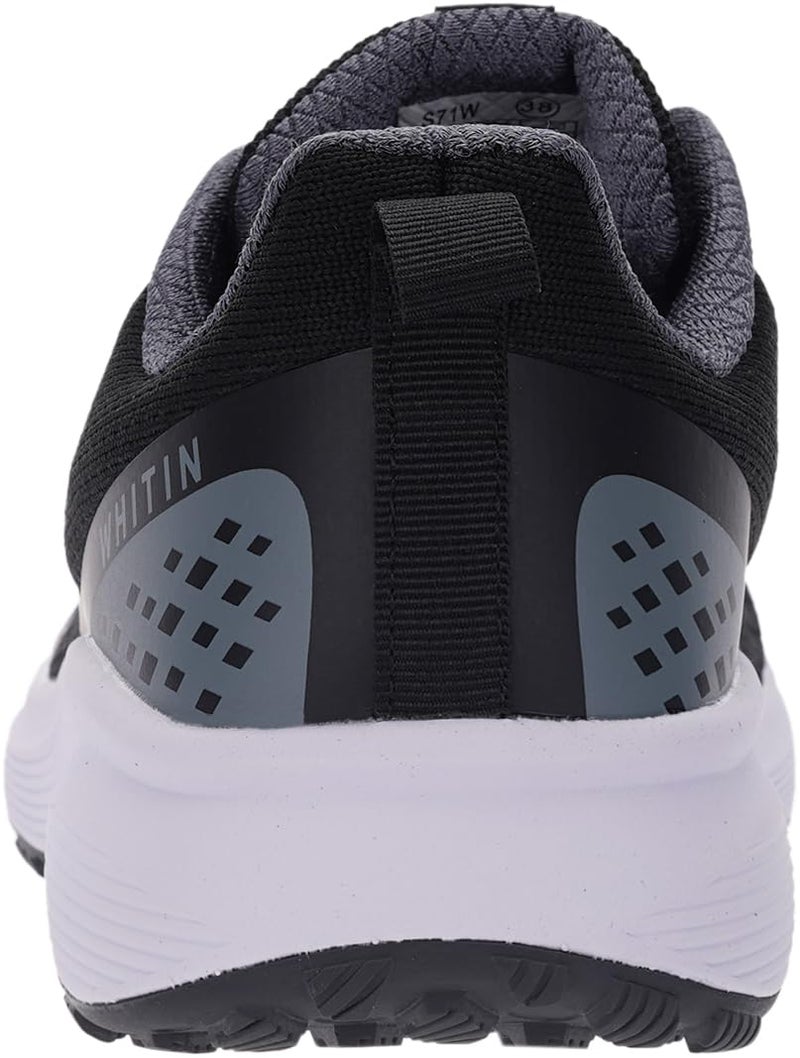 WHITIN Womens Wide Toe Box Walking Shoes Lightweight Athletics Road Running Breathable Mesh Outdoor Cushioned Rubber Outsole Sneakers for Female Size 9 Black Grey 40 - Image 3