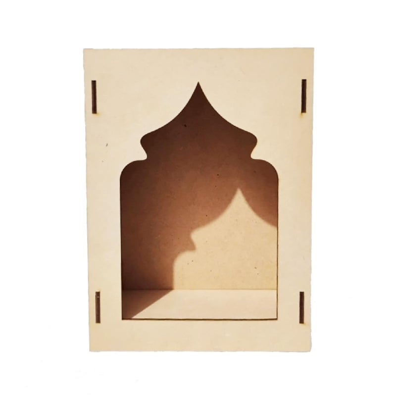 LET'S DIY LETS DIY Plain Jharokha MDF Cutout Box DIY Art Craft Kit Wall Hanging Decor Festival Gift Wedding Decoration Customizable Creative Craft Project - Image 2