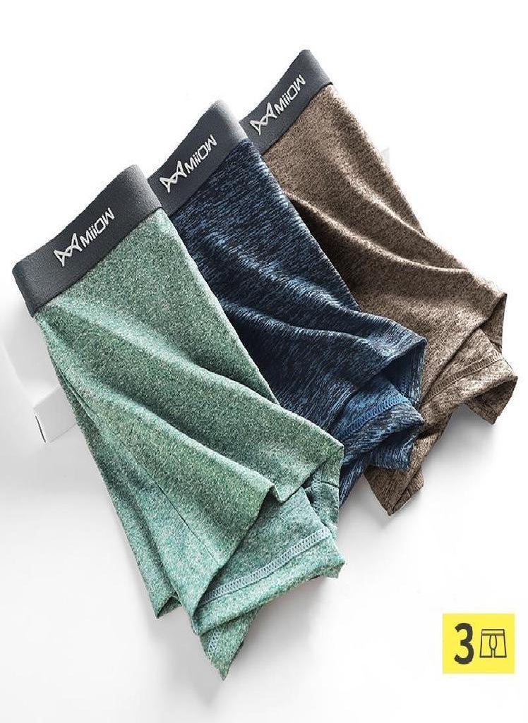 MIIOW - 3Pcs Antibacterial Cotton Man Underwear Men Boxer Underpants Breathable Men's Panties Bxoers Shorts Hombre - Image 1
