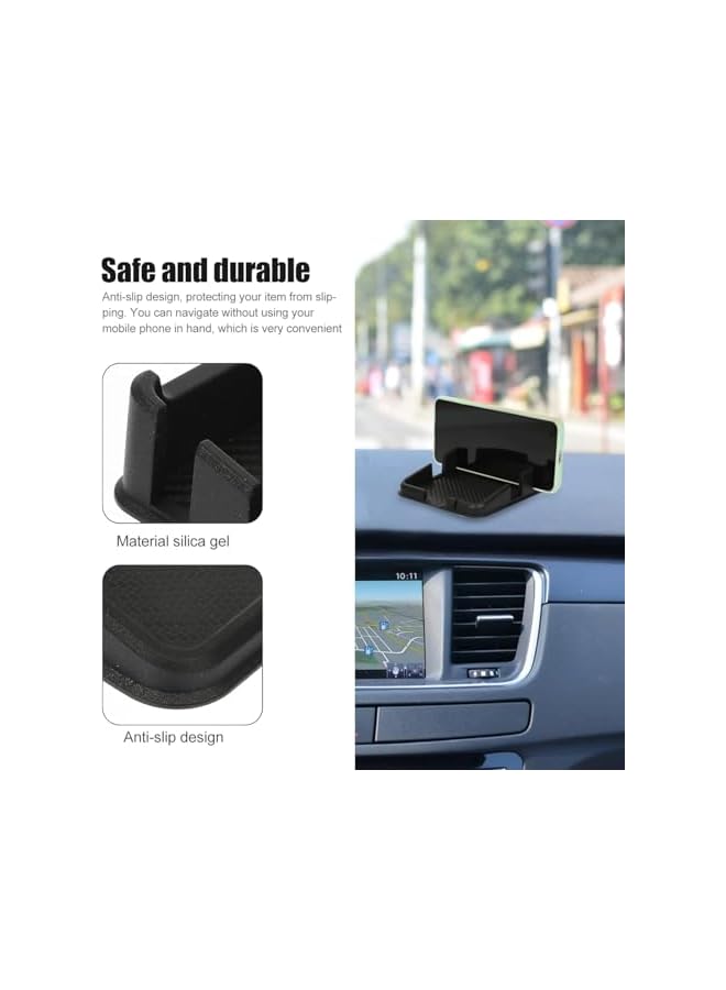 S-TOP Car Dashboard Anti-Slip Rubber Pad Universal Phone Holder Mat 4.7x4.3 Non-Slip Storage for Cell Phones Sunglasses Keys Coins GPS - Image 3