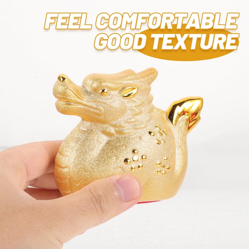 Ceramic Dragon Figurine Feng Shui Sculpture Home Office Desk Decor Collectible - Image 4