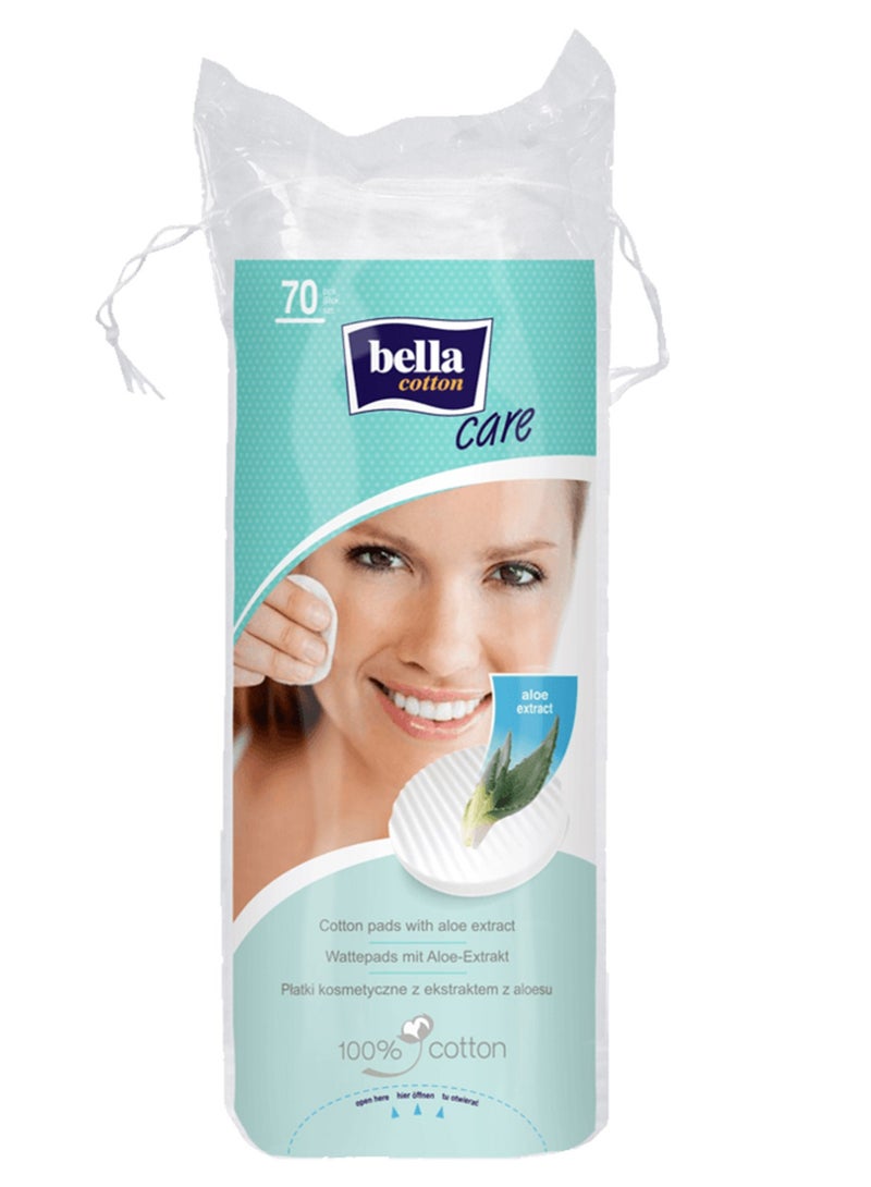 Bella Aloe Vera Extract Cotton Pads 70 PCS