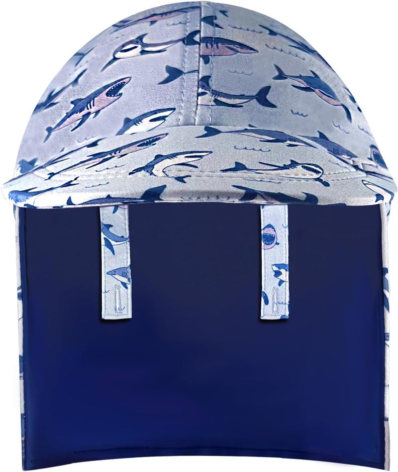 Gifts Treat Kids Legionnaires Hat, UPF 50+ Sun Protection Swim Cap Flap Hat for Kids, Quick Drying Boys Sun Hat with Neck Protection for Beach Seaside Pool… - Image 2