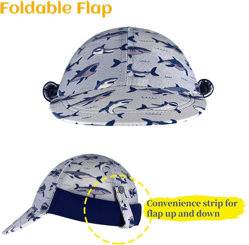 Gifts Treat Kids Legionnaires Hat, UPF 50+ Sun Protection Swim Cap Flap Hat for Kids, Quick Drying Boys Sun Hat with Neck Protection for Beach Seaside Pool… - Image 5