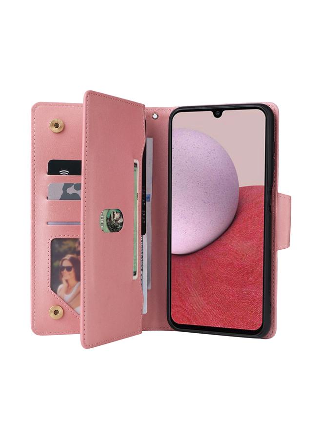 اس-توب جراب لهاتف Samsung Galaxy A14 5G مع مشبك برشام و9 بطاقات، جراب جلدي قابل للطي بثلاثة أضعاف - Image 5