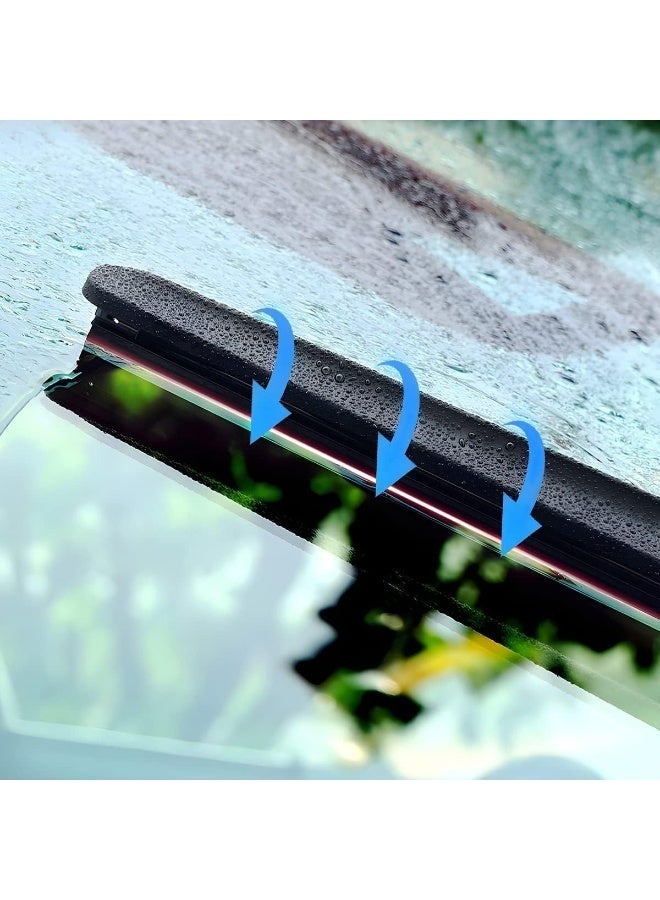 Arabest Wiper Blade Replacement Strip, 4 Pieces Car Wipers DIY Adjustable Windscreen Wiper, 80cm Front Rear Windshield Boneless Wiper, Auto Silicone Wiper Blade for Most Vehicle Buses Trucks - Image 5
