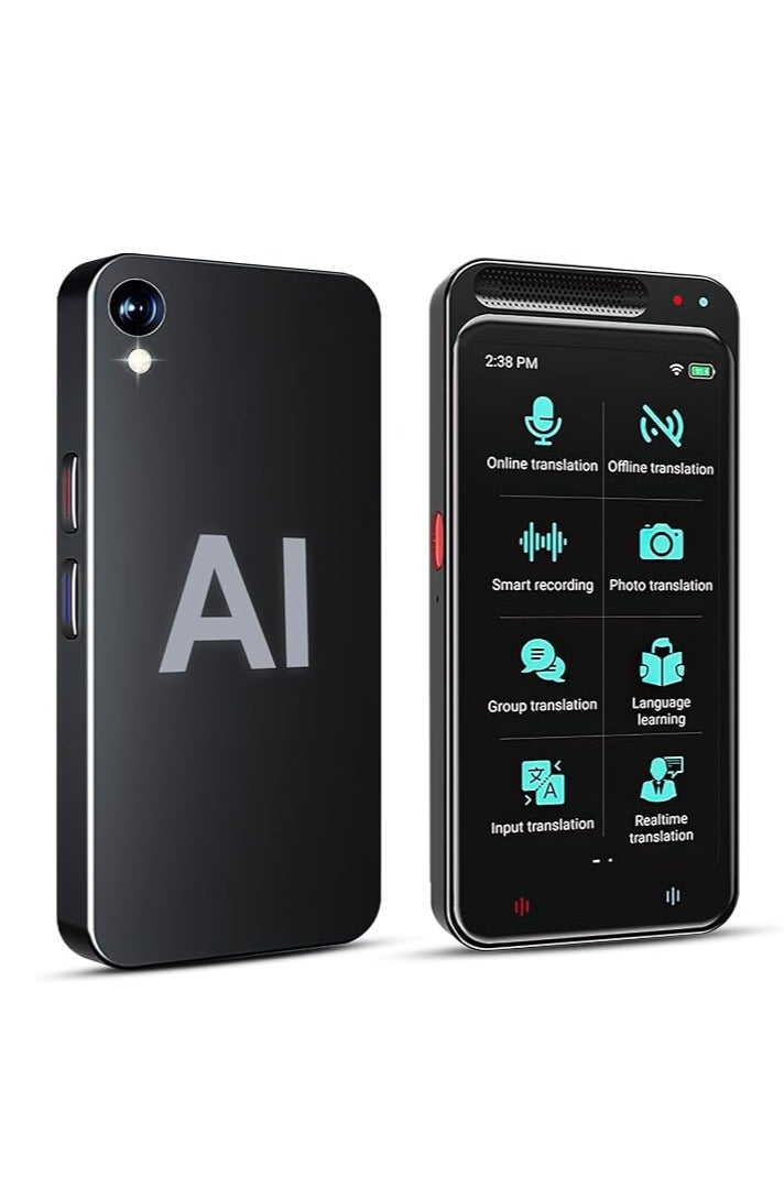 BlueFire Portable AI Smart Language Translator Device – 138 Languages Online/Offline, 4.1” HD Touchscreen, Voice/Text/Photo Translation, ChatGPT Support, 0.5s Real-Time Two-Way Translation, 5MP Camera for OCR, Long Battery Life for Travel & Business - Image 1