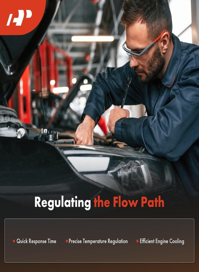 أ-بريميوم منظم حرارة سائل تبريد المحرك A-Premium مع مانع تسرب، متوافق مع سيارات سوبارو فورستر 2004-2016، وإمبريزا 1995-2011، وليجاسي 1995-2015، وأوتباك 2000-2015، وSVX 1995-1997، وتريبيكا 2008-2014، وساب 9-2X 2005-2006 - Image 3