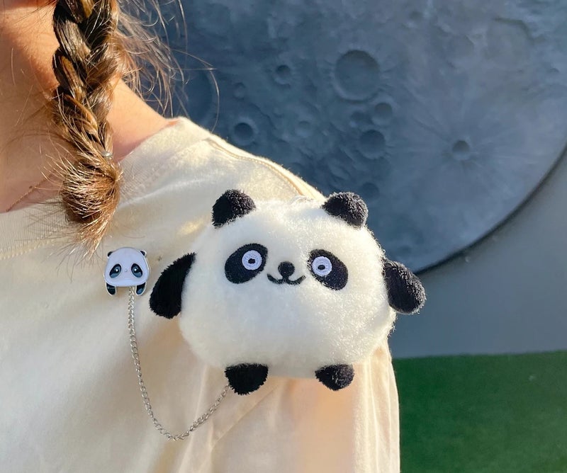 Y&D Super Soft Plush Teddy Bear Chain Brooch – Cute Cartoon Stuffed Animal Toy Pendant for Couples, PP Stress Relief Bag Accessory & Adorable Gift - Image 5