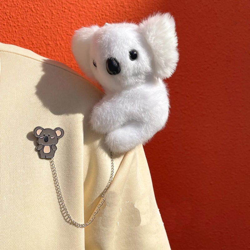 Y&D Super Soft Plush Teddy Bear Chain Brooch – Cute Cartoon Stuffed Animal Toy Pendant for Couples, PP Stress Relief Bag Accessory & Adorable Gift - Image 1