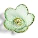 QIANCHANG Green Flower Jewelry Trinket Dish Glass Ring Holder Tray Small Trinket Bowl Gifts for Women - Image 2