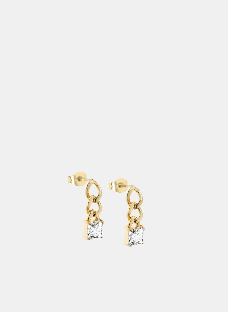 Liu Jo Earrings with rhinestone square cut element