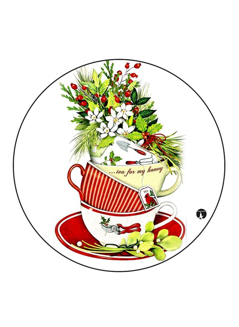 RKN Tea Cups Printed Mouse Pad Multicolour