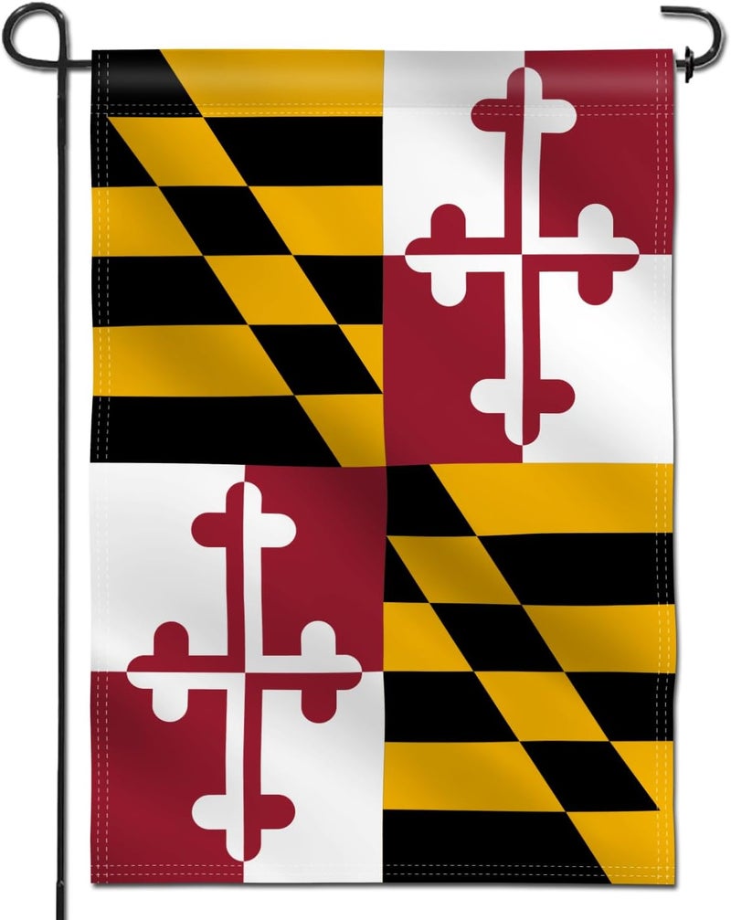Anley Anley Double Sided Premium Garden Flag Maryland State MD Decorative Garden Flags Maryland Flag Protocol Proper Display for Home Decor  Weather Proof  Double Stitched Yard Flags  18 x 125 Inch  - Image 1