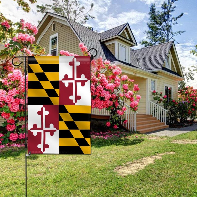 Anley Anley Double Sided Premium Garden Flag Maryland State MD Decorative Garden Flags Maryland Flag Protocol Proper Display for Home Decor  Weather Proof  Double Stitched Yard Flags  18 x 125 Inch  - Image 3