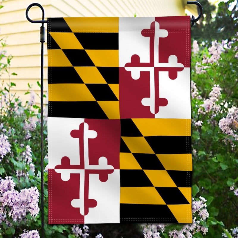 Anley Anley Double Sided Premium Garden Flag Maryland State MD Decorative Garden Flags Maryland Flag Protocol Proper Display for Home Decor  Weather Proof  Double Stitched Yard Flags  18 x 125 Inch  - Image 2