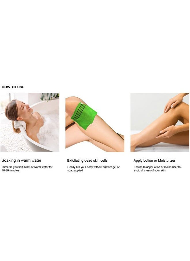 GOLDSANGSA - 8 pcs Asian Exfoliating Bath Washcloth - Red & Green - Image 1