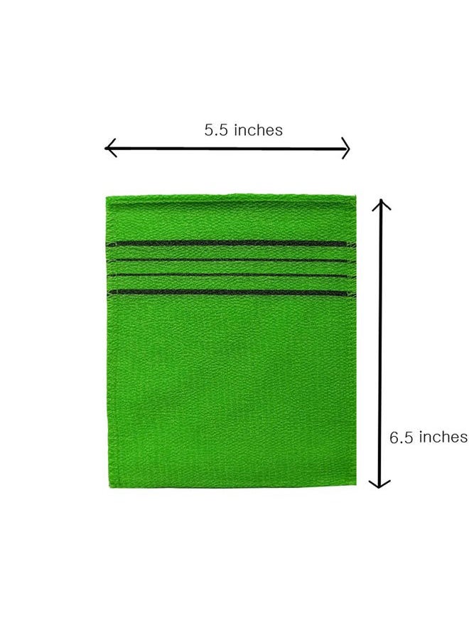 GOLDSANGSA - 8 pcs Asian Exfoliating Bath Washcloth - Red & Green - Image 1