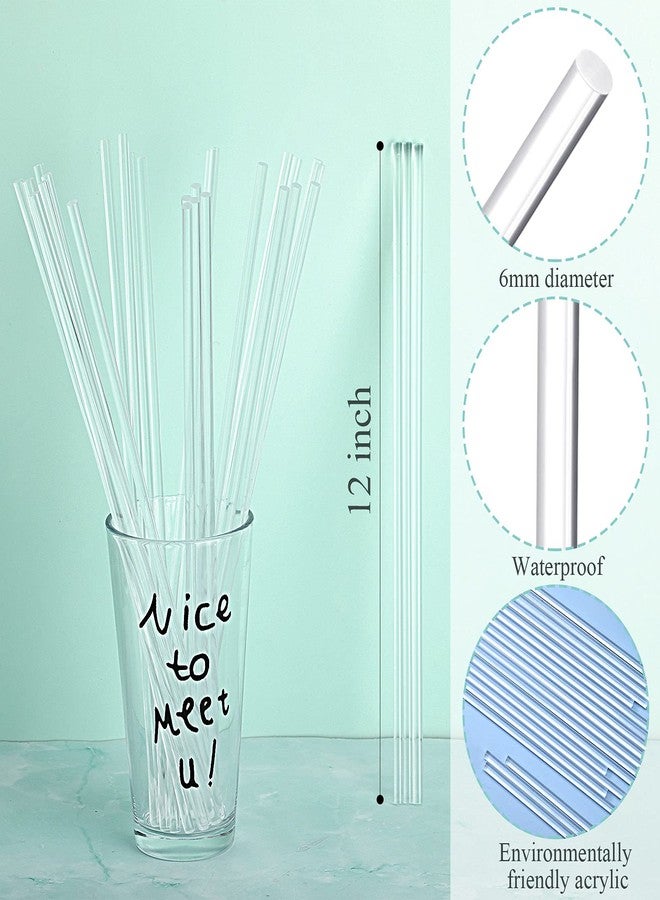 Zopeal 30 Pieces 12 Inch Acrylic Dowel Rods for DIY Crafts Acrylic Round Rods Strip Sticks Cake Topper Rod for DIY Handwork Supplies(0.25 Inch /6mm Diameter) - Image 3