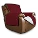 Easy-Going EasyGoing Oversized Recliner Cover Reversible Couch Cover Sofa Cover for Living Room Water Resistant Furniture Protector with Elastic Straps for Pets Kids Oversized Recliner Christmas RedIvory - Image 2