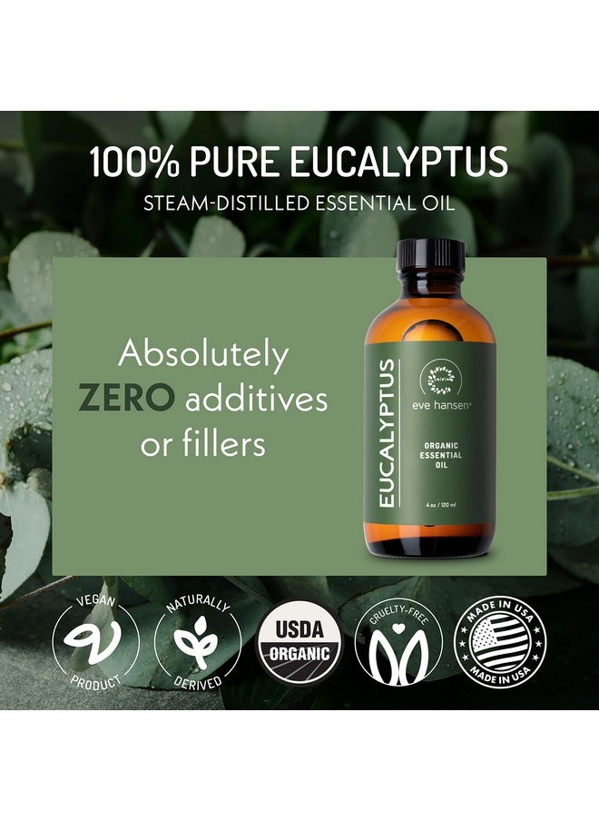 Usda Certified Organic Eucalyptus Essential Oil 4Oz | Topical And Aromatherapy Essential Oil | Organic Eucalyptus Oil For Sauna Essential Oil - pzsku/Z1D9102D0FEFEB34BE469Z/45/_/1734437387/fe14bc85-fef4-4461-9240-fa9826d956fc