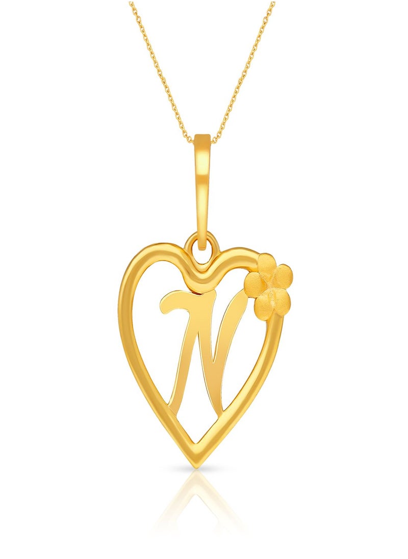Malabar Gold and Diamonds 22k 916 Purity Gold Pendant for Women DZPN172NY  - Image 1