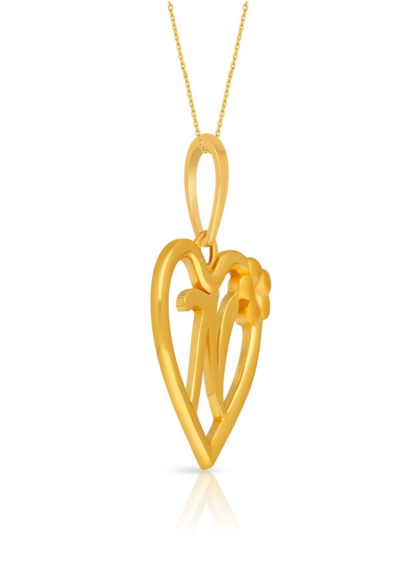 Malabar Gold and Diamonds 22k 916 Purity Gold Pendant for Women DZPN172NY  - Image 2