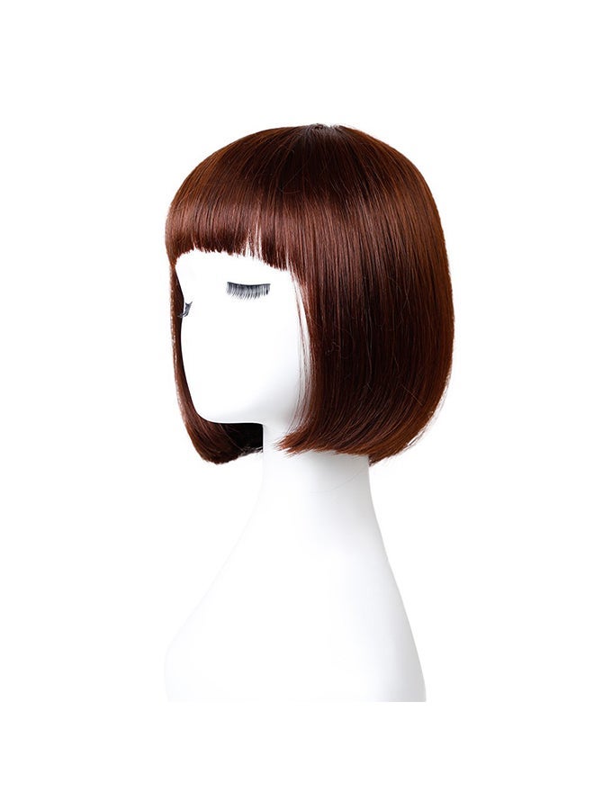 NIBEMINENT Synthetic Straight Bob Wig Auburn - Image 2