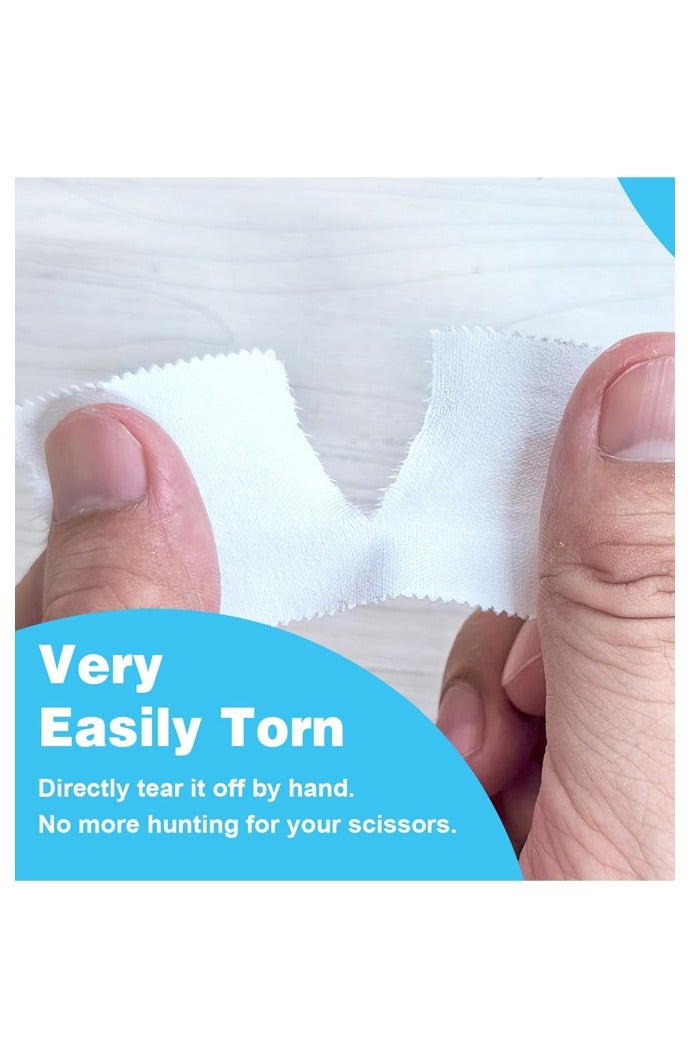 2 Rolls Premium Sports Tape Athletic, White Adhesive Tape Medical for Injuries, Wrap Tape No Glue Residue Easy to Tear for Boxing Training Gymnastics - Image 4