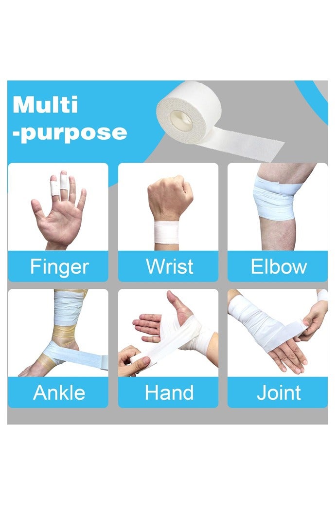 2 Rolls Premium Sports Tape Athletic, White Adhesive Tape Medical for Injuries, Wrap Tape No Glue Residue Easy to Tear for Boxing Training Gymnastics - Image 5