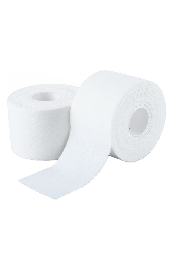 2 Rolls Premium Sports Tape Athletic, White Adhesive Tape Medical for Injuries, Wrap Tape No Glue Residue Easy to Tear for Boxing Training Gymnastics - Image 1