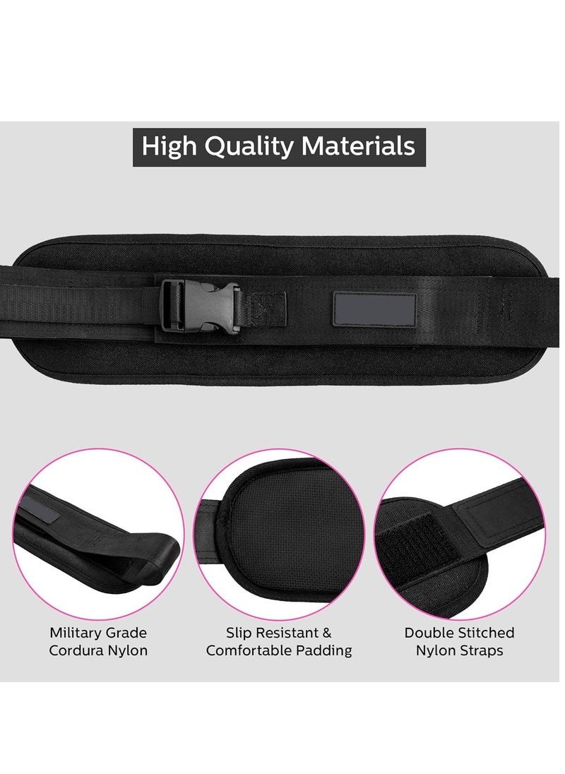 GUDOO - Exercise Hip Thrust Belt - Glute Trainer for Home Workouts with Extra Padding - Fully Adjustable Hip Thrust Belt for Dumbbells - Booty Builder, Glute Workout Equipment - Image 1