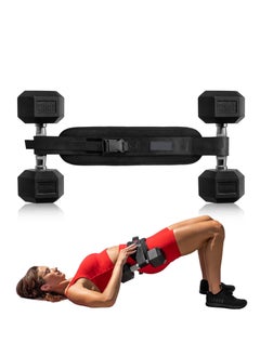 GUDOO Exercise Hip Thrust Belt - Glute Trainer for Home Workouts with Extra Padding - Fully Adjustable Hip Thrust Belt for Dumbbells - Booty Builder, Glute Workout Equipment  - Image 1