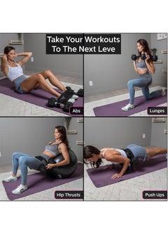 GUDOO Exercise Hip Thrust Belt - Glute Trainer for Home Workouts with Extra Padding - Fully Adjustable Hip Thrust Belt for Dumbbells - Booty Builder, Glute Workout Equipment  - Image 4