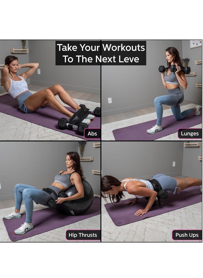 GUDOO - Exercise Hip Thrust Belt - Glute Trainer for Home Workouts with Extra Padding - Fully Adjustable Hip Thrust Belt for Dumbbells - Booty Builder, Glute Workout Equipment - Image 1