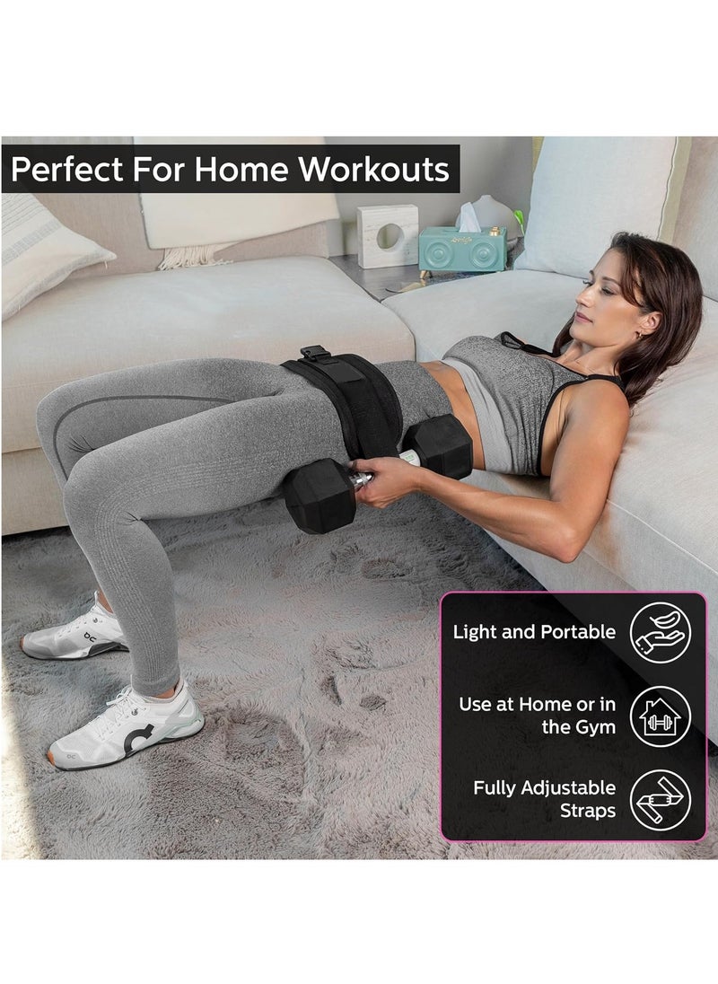 GUDOO - Exercise Hip Thrust Belt - Glute Trainer for Home Workouts with Extra Padding - Fully Adjustable Hip Thrust Belt for Dumbbells - Booty Builder, Glute Workout Equipment - Image 1